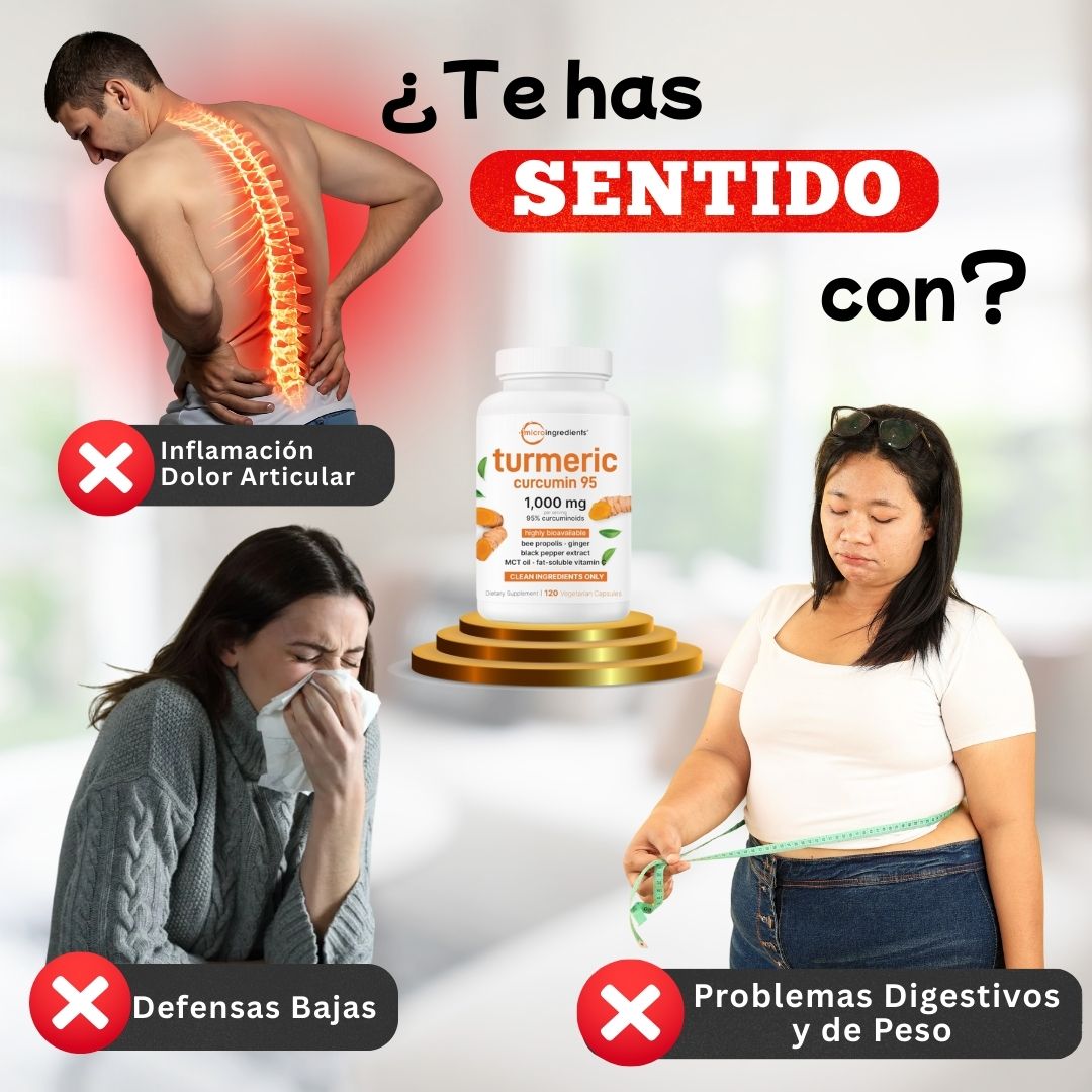 CurcuZen™ - CURCUMA 60 capsulas de 1000mg + Envío Gratis