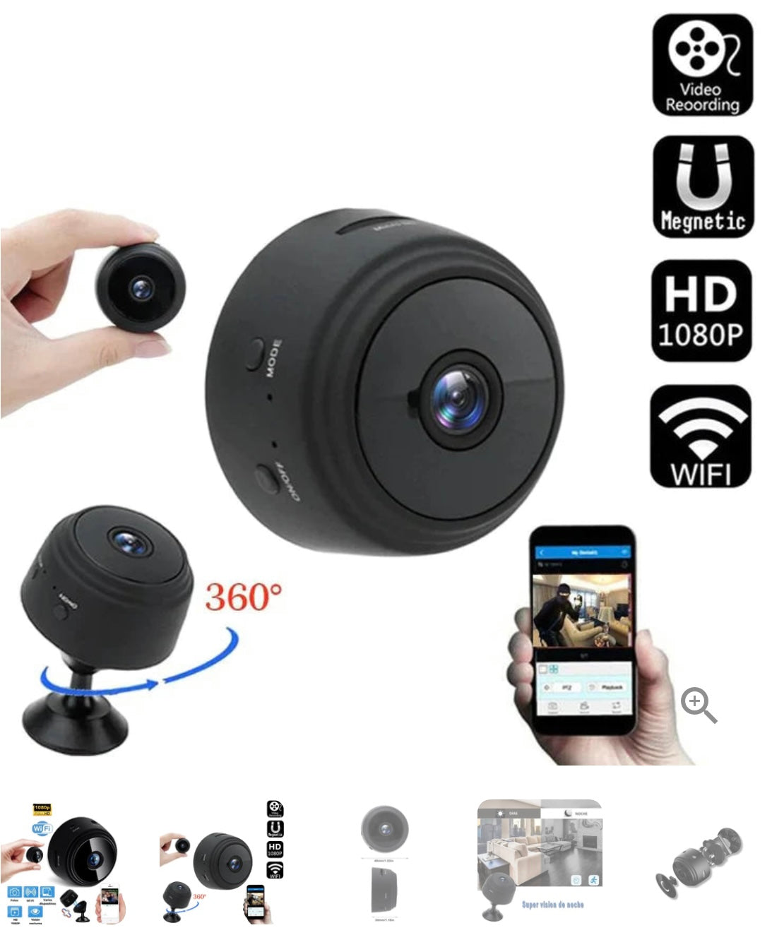 Mini Cámara de Seguridad Inalámbrica HD™ + Envío gratis